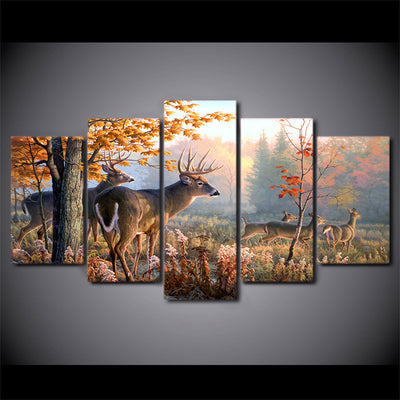 Limited Edition 5 Piece Deer Canvas