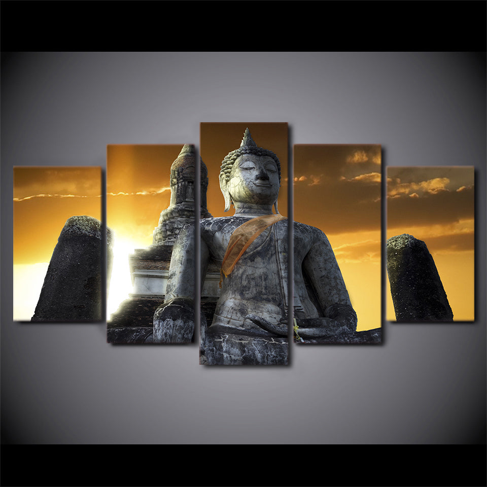 Limited Edition 5 Piece Buddha Sky Canvas