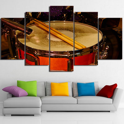 Limited Edition 5 Piece Red Drum With Drumstick Canvas