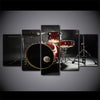 Limited Edition 5 Piece Red Drum Set Canvas