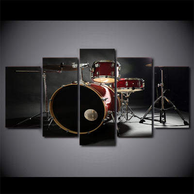 Limited Edition 5 Piece Red Drum Set Canvas