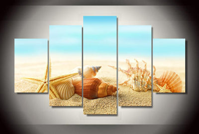 Limited Edition 5 Piece Sea Shells Canvas