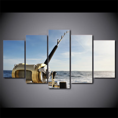 Limited Edition 5 Piece Sea Fishing Rod Canvas