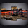 Limited Edition 5 Piece Seaside in Sunset Canvas