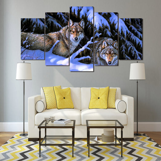 Limited Edition Snowy Mountain Wolf Canvas