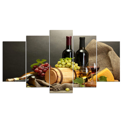 Limited Edition 5 Piece Wine In Complete Set Canvas