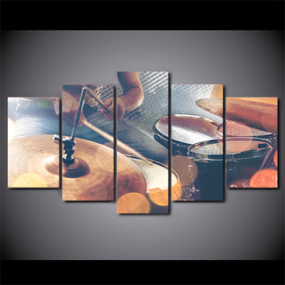 Limited Edition 5 Piece Vintage Drums and Cymbals Canvas
