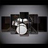 Limited Edition 5 Piece White Drum Set Canvas