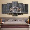 Limited Edition 5 Piece Couple Brown Wolf Canvas