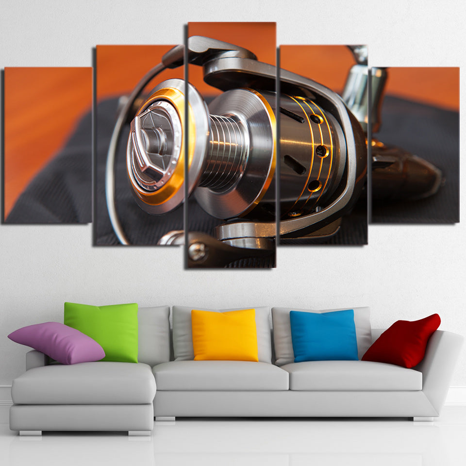 Limited Edition 5 Piece Modern Fishing Spinning Reel Canvas
