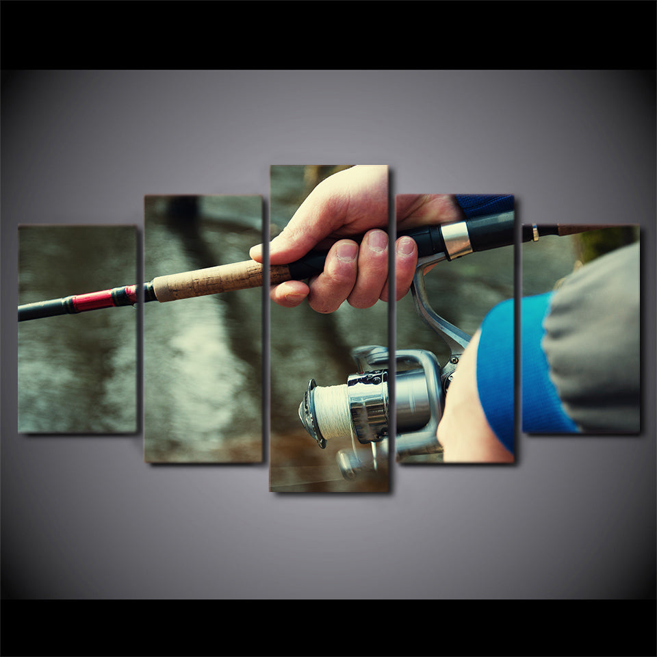 Limited Edition 5 Piece Elegant Fishing Reel Canvas