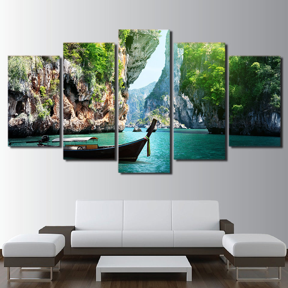 Limited Edition 5 Piece  Beautiful Seascape Beach Canvas