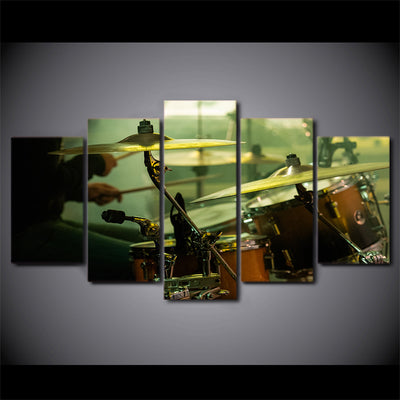 Limited Edition 5 Piece Cymbals And Drums Canvas