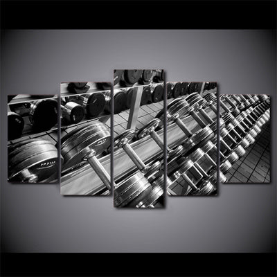 Limited Edition 5 Piece Dumbbell Canvas (FRAMED)