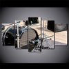 Limited Edition 5 Piece Amazing Black Bass Drum Canvas