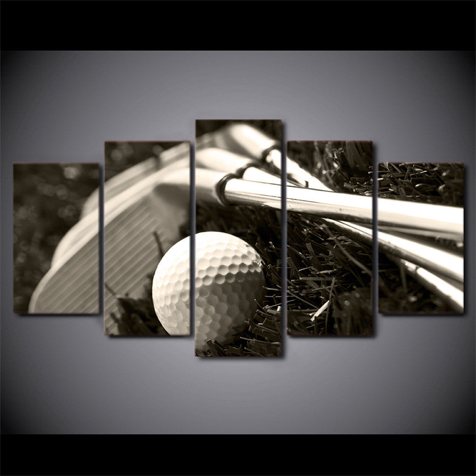 Limited Edition 5 Piece Golf Club And Ball Canvas