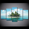 Limited Edition 5 Piece Island Beach In White Sand Canvas