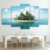 Limited Edition 5 Piece Island Beach In White Sand Canvas