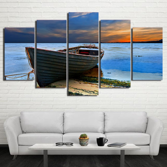 Limited Edition 5 Piece Old Fishing Boat Canvas