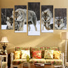 Limited Edition 5 Piece Wolf Pack Canvas