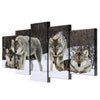 Limited Edition 5 Piece Wolf Pack Canvas