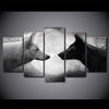 Limited Edition Black And White Wolf Canvas