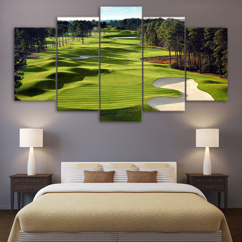 Limited Edition 5 Piece Golf Course Canvas