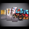 Limited Edition 5 Piece Graffiti BMX Canvas (FRAMED)