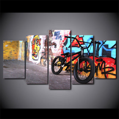Limited Edition 5 Piece Graffiti BMX Canvas (FRAMED)