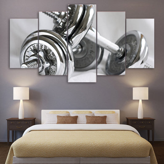 Limited Edition 5 Piece Steel Dumbbell Canvas (FRAMED)