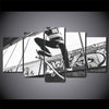 Limited Edition 5 Piece Skateboarding Black And White Canvas