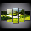 Limited Edition 5 Piece Sunrise Golf Course Canvas